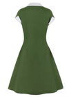 Vintage Rockabilly Kjole 50-Talls Grønn