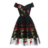 Vintage Rockabilly Blondekjole Svart