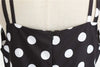 Vintage Rockabilly Kjole Svarte Prikker