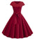 Burgund Romantisk Vintagekjole