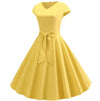 Gul Romantisk Vintage Kjole