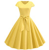 Gul Romantisk Vintage Kjole