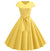 Gul Romantisk Vintage Kjole