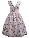 Vintage Rosebrodert Kjole