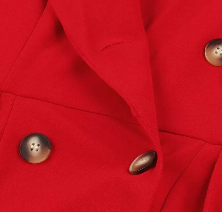 Vintage Rød Liberty-Kjole