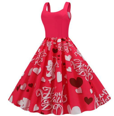 Vintage Valentinsdag Cupid Kjole