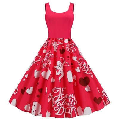 Vintage Valentinsdag Cupid Kjole