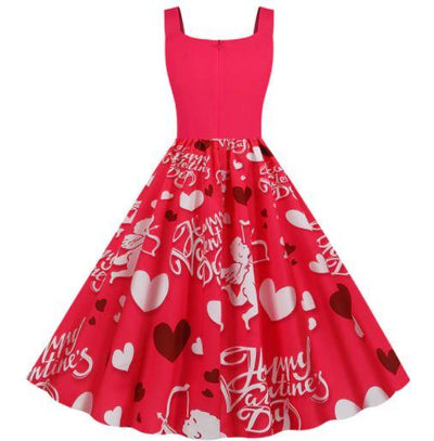 Vintage Valentinsdag Cupid Kjole