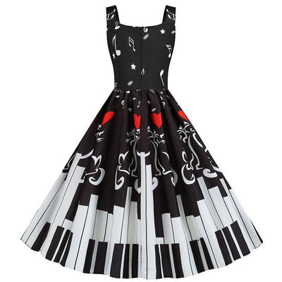 Vintage Valentinsdag Pianokjole