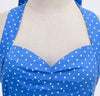 Vintage Sexy Pin Up Kjole Blå