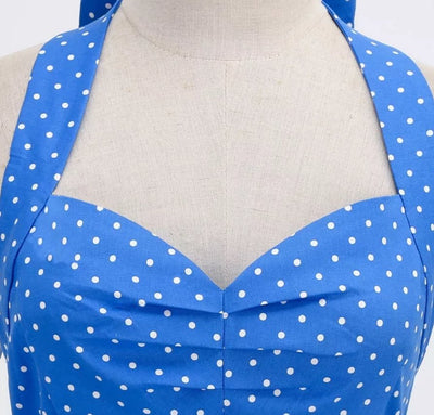 Vintage Sexy Pin Up Kjole Blå