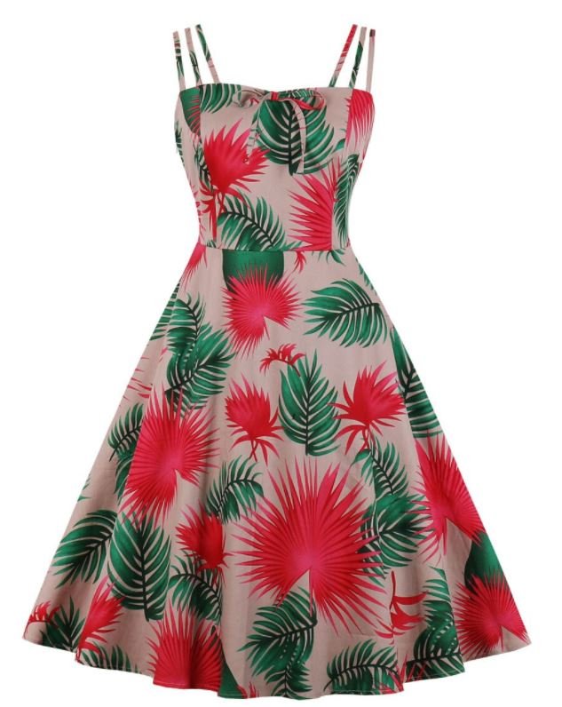 Vintage Swing Feather-Kjole