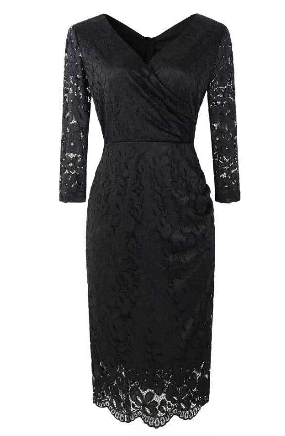 Vintage Svart Dresskjole