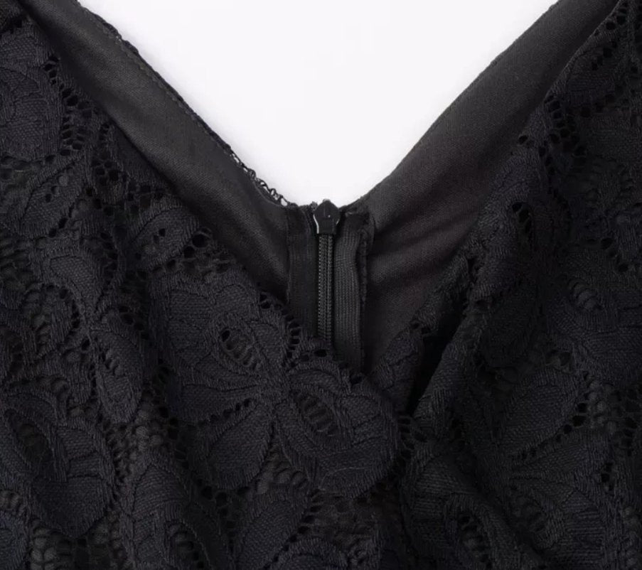 Vintage Svart Dresskjole