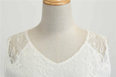 Vintage Trapes Kjole Hvit