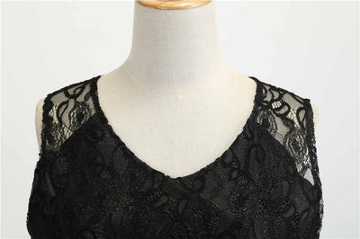 Vintage Trapes Kjole Svart