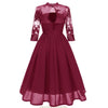 Vintage Burgundy Voile-Kjole