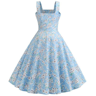 Vintage 1950 Himmelblå Kjole