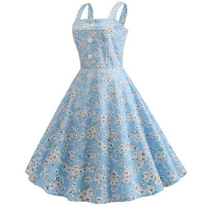 Vintage 1950 Himmelblå Kjole