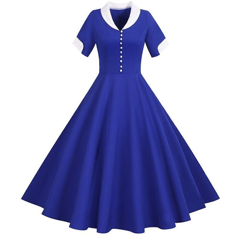 Vintage 50-Talls Blå Kjole