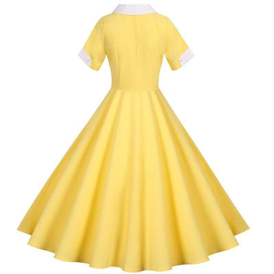 Vintage 50-Talls Gul Kjole