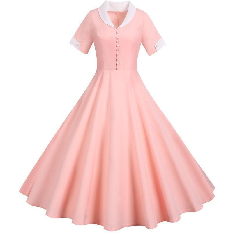 Vintage 50-Talls Rosa Kjole