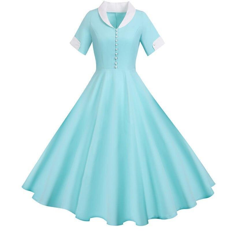 Vintage 50-Talls Turkis Kjole