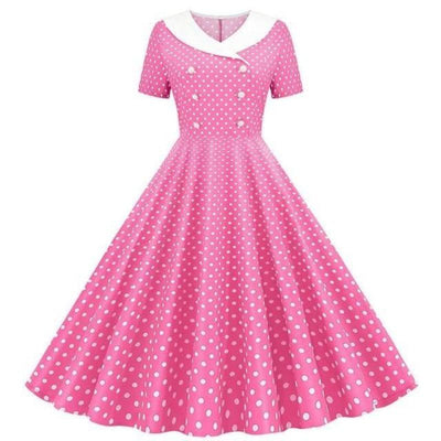 Rosa 50-Talls Trapesskjole