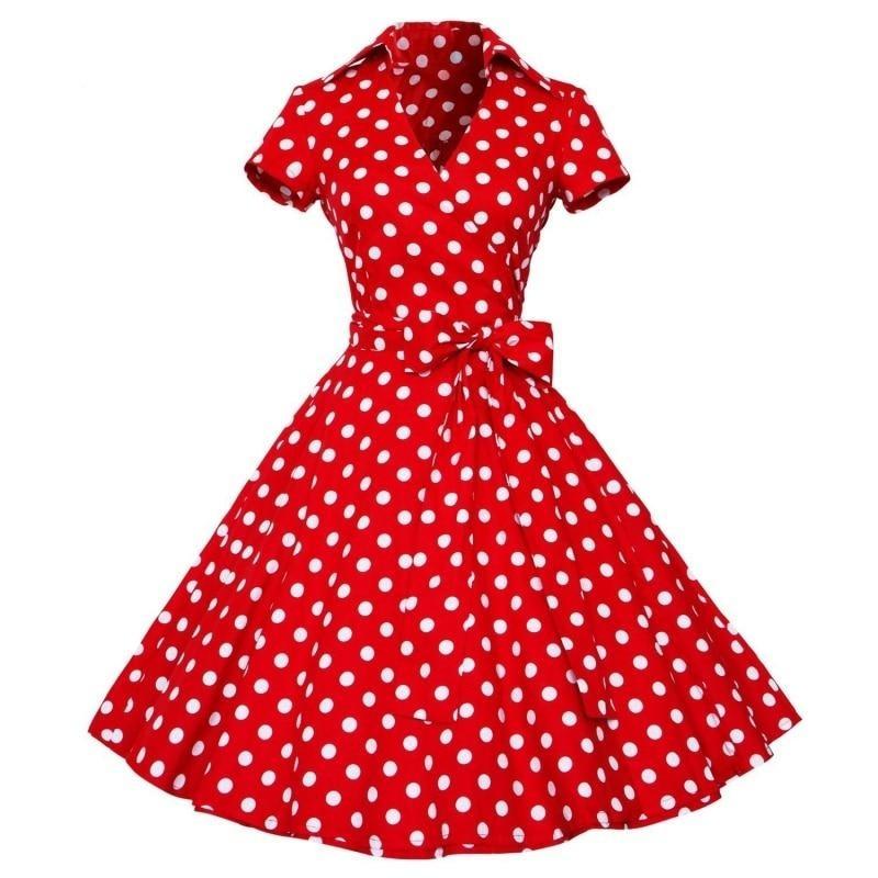 Vintage 50-Talls Rød Kjole