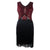 Vintage 1920-Talls Burgunderkjole I Art Deco-Stil