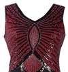 Vintage 1920-Talls Burgunderkjole I Art Deco-Stil