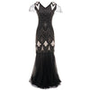 Vintage 20-Talls Charleston-Kjole Svart