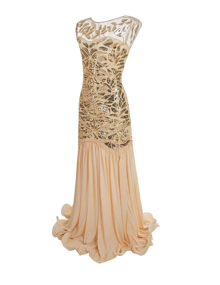 Vintage 20s Flapper Dress Beige