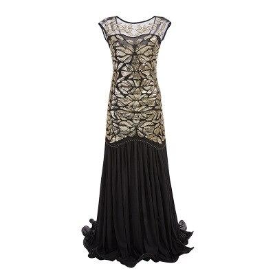 Vintage 20s Flapper Dress Gold