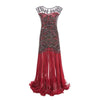 Vintage 20s Flapper Rød Kjole