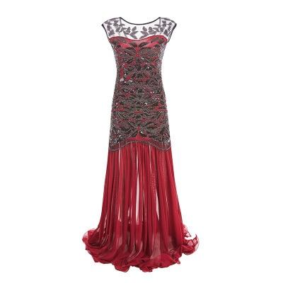 Vintage 20s Flapper Rød Kjole