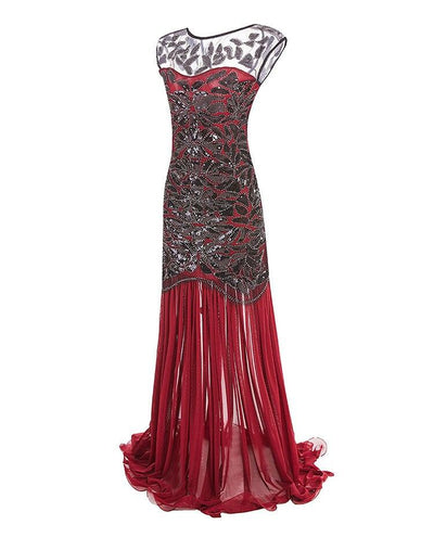 Vintage 20s Flapper Rød Kjole