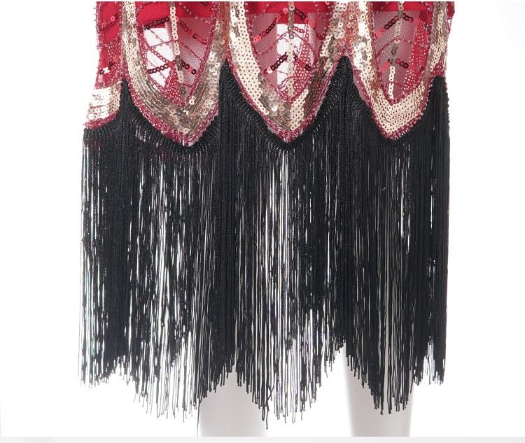 Vintage 20-Talls Gatsby Rød Kjole