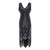 Vintage 20s Plus Size Charleston Dress Black