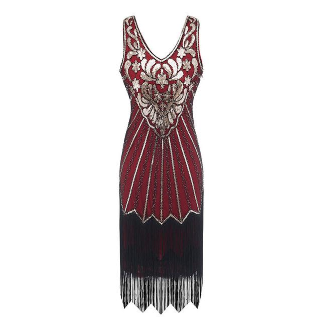 Vintage 20s Plus Size Rød Kjole