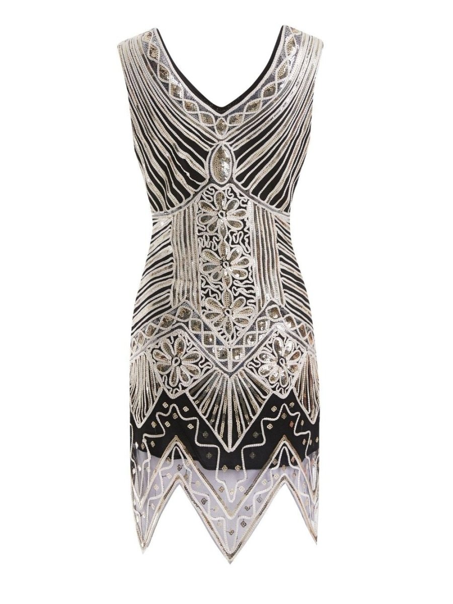 Vintage 20-Talls Mellomlang Kjole