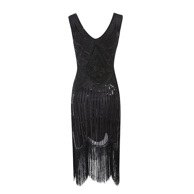 Vintage 20-Talls Svart Kjole