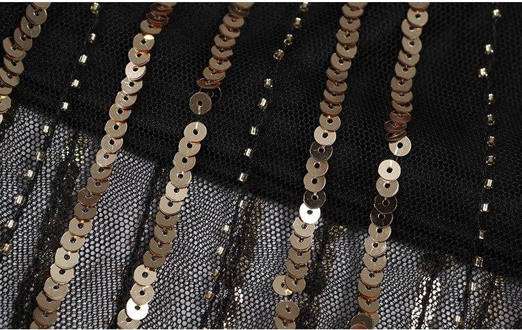 Vintage 20-Talls Retro Kjole Svart Gull