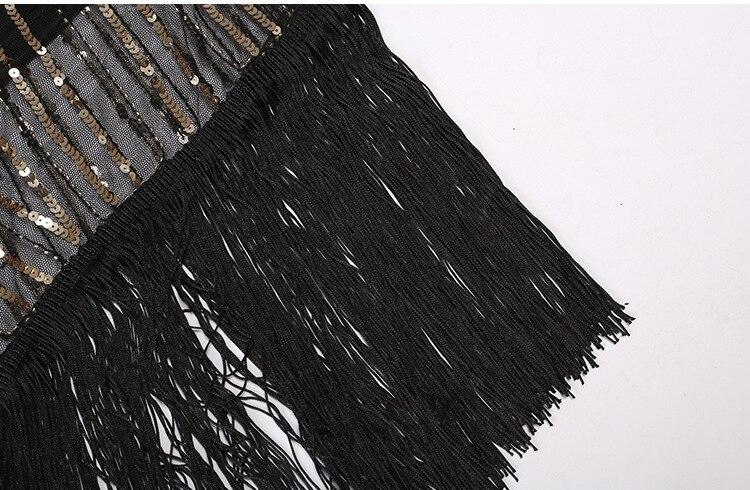 Vintage 20-Talls Retro Kjole Svart Gull