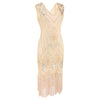 Vintage 20-Talls Paljettkjole Beige