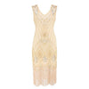 Vintage 20-Talls Paljettkjole Beige