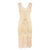 Vintage 20-Talls Paljettkjole Beige