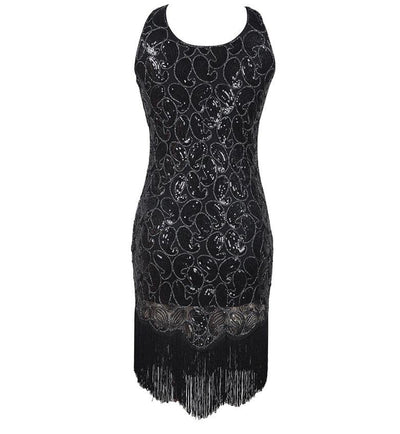 Vintage 20-Tallskjole Sexy Svart