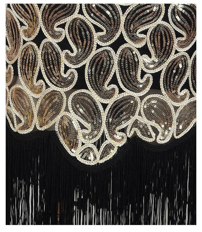 Vintage 20-Tallskjole Sexy Svart Gull