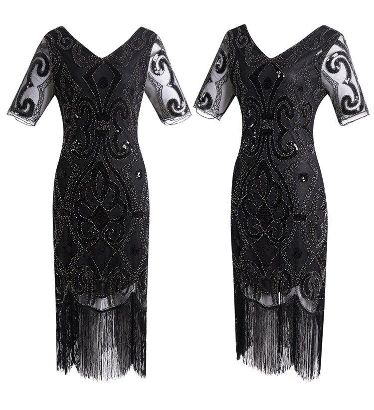 Paljettkjole Med Blonder Fra 20-Tallet